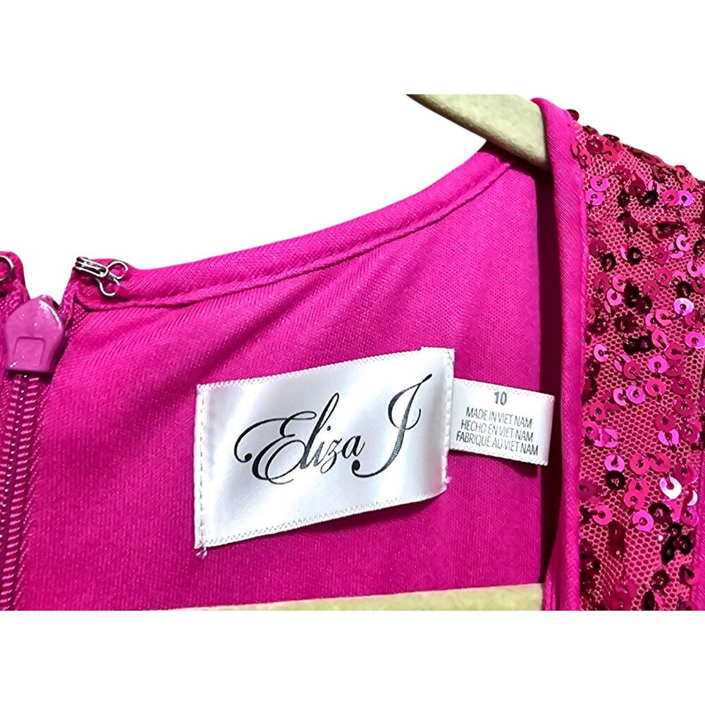 Eliza J Pink Sequin Sleeveless Sheath Dress Size 10 - Picture 5 of 13